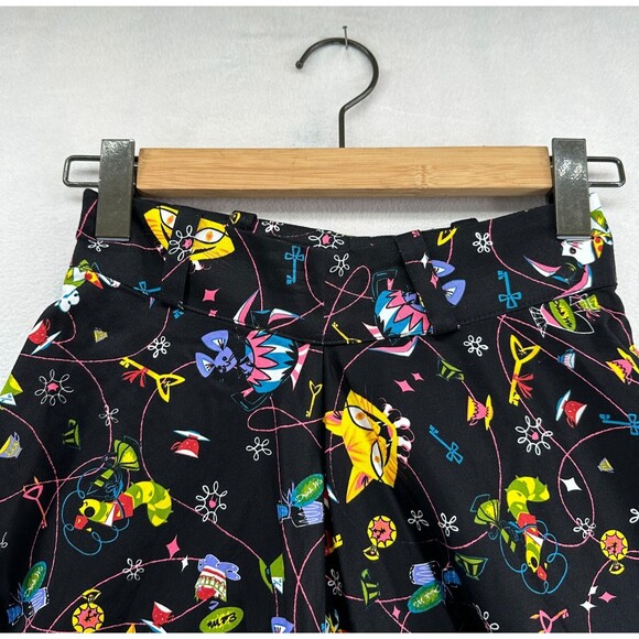 Pinup Couture Alice In Wonderland Doris Skirt Size S Novelty Print A Line NWT - Picture 4 of 9